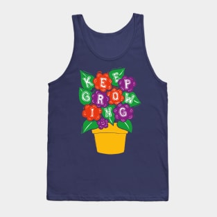 Keep Growing Retro Flower pot Tank Top